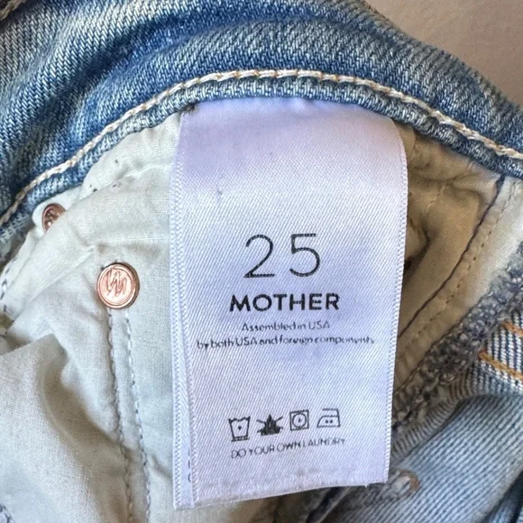 Mother Superior The Tomcat Ankle Light Blue Jeans Size 25 - Picture 7 of 8